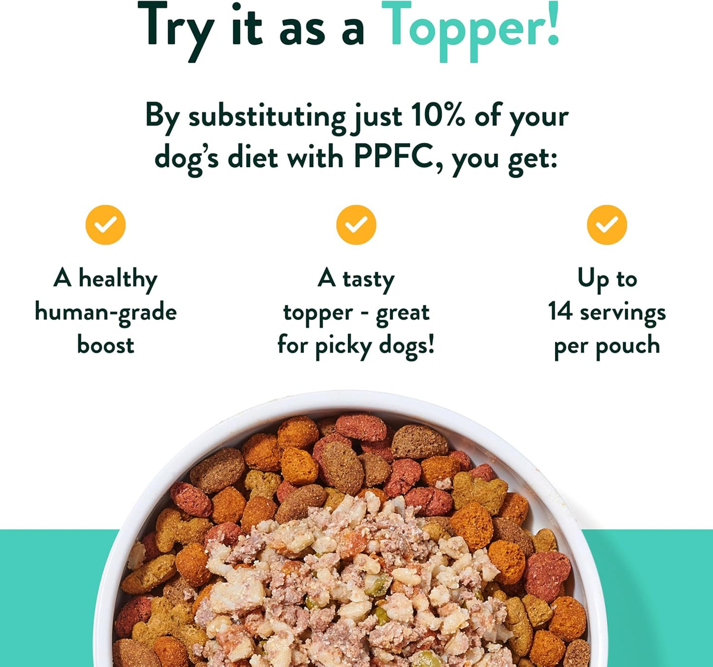 Mixed Fresh Dog Food Pouches Variety Pack - Human-Grade, Gluten-Free Wet Pet Meal Topper Mix-Ins & Meals - Small & Large Breed Puppy & Senior Dogs - Made in the USA - 8 Pack