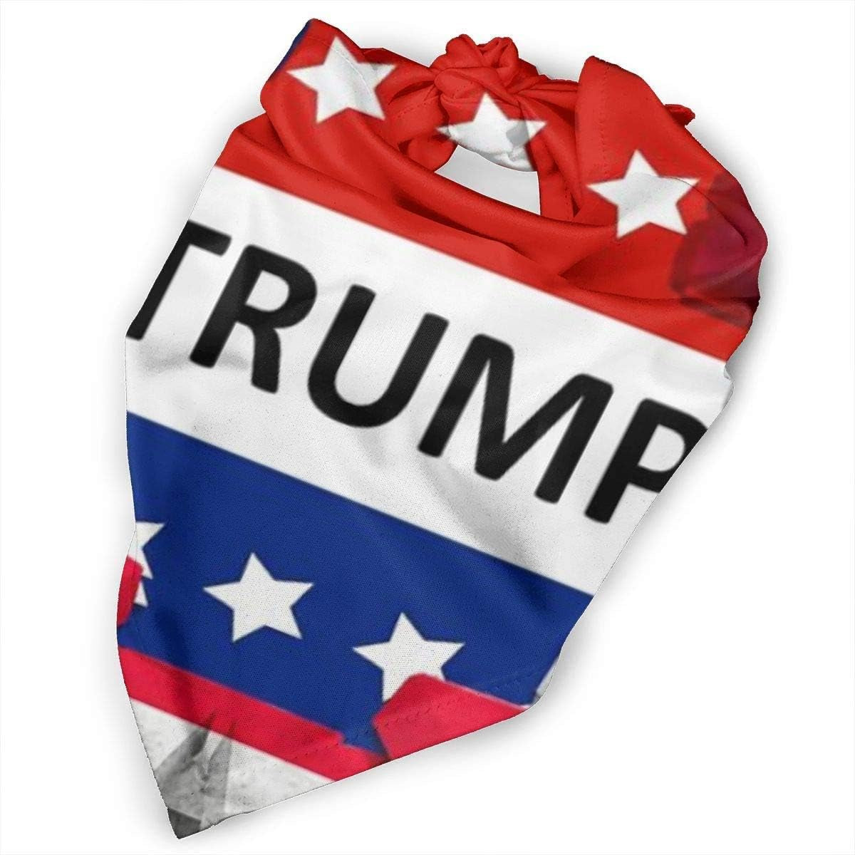 American USA Trump Flag Dog Bandana Washable Triangle Bibs Kerchief Scarf Accessories for Small Medium Dogs Puppy Cats Pets Daily Use