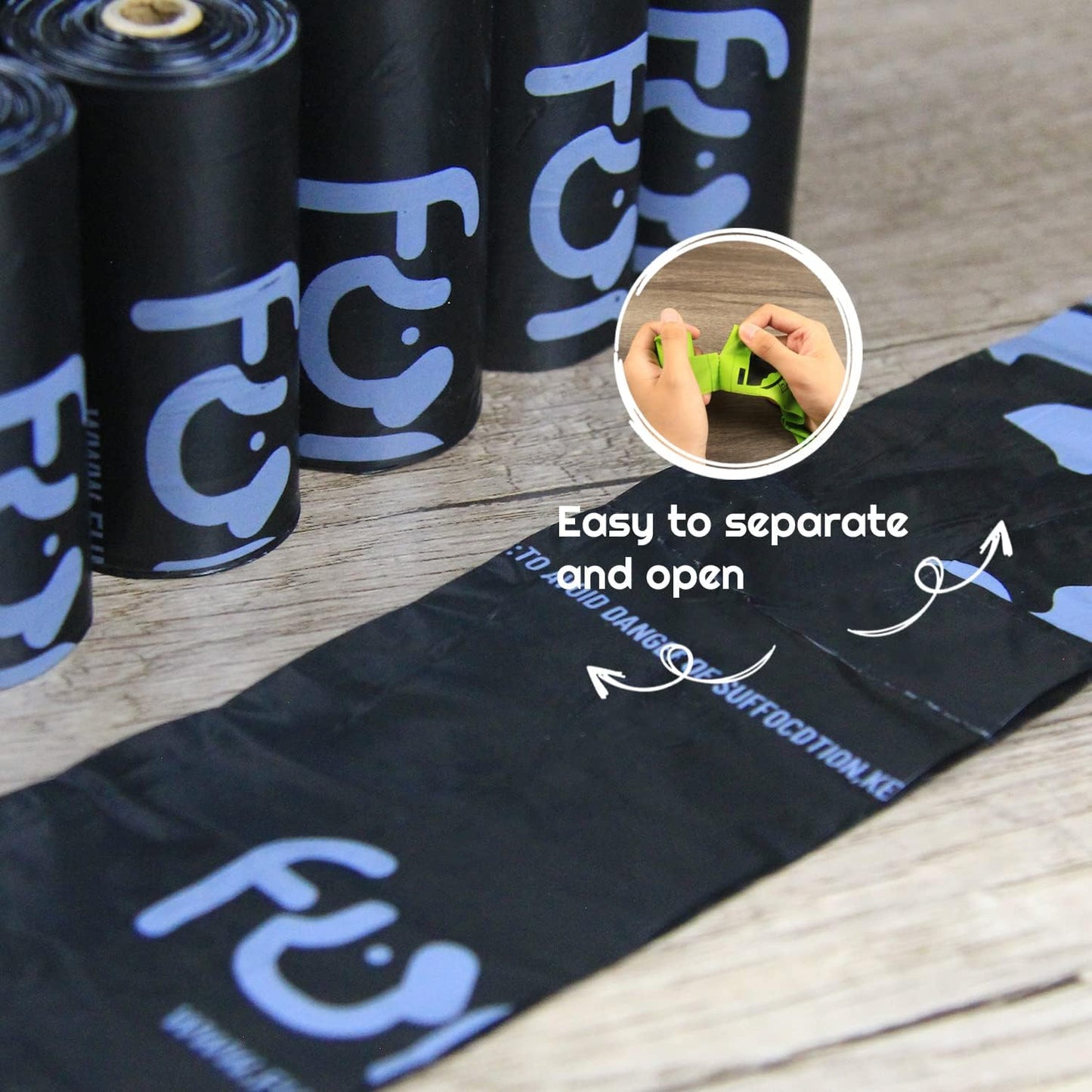 Scented Dog Poop Bag, Eco Friendly Poop Bags,360 Counts Dog Poop Bags with Dispenser,Black Dog Bags for Poop