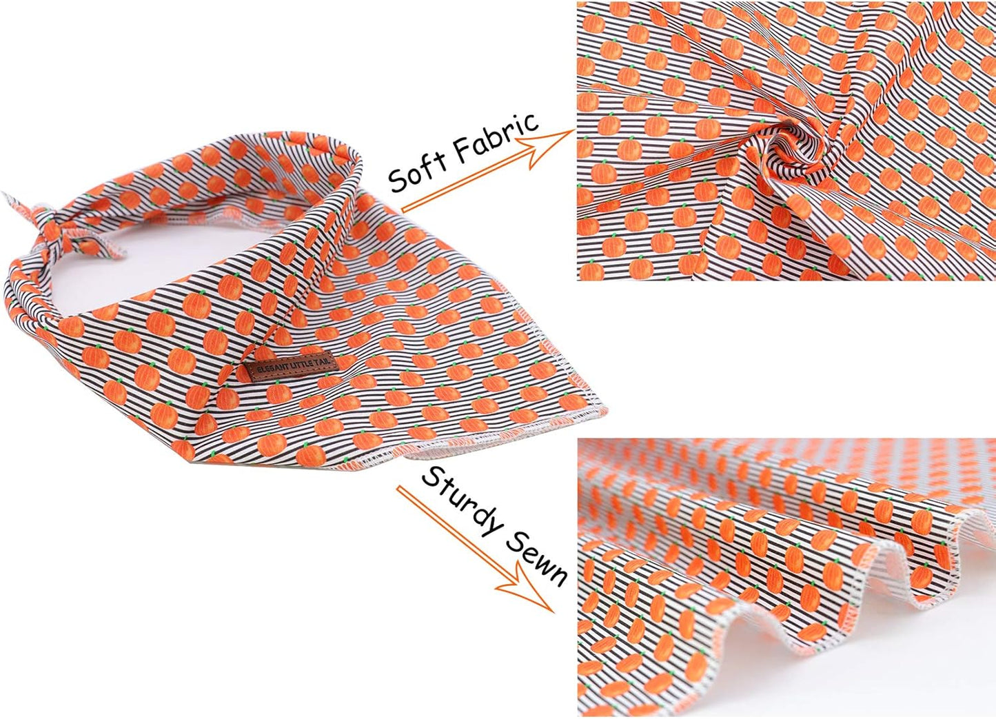 Dog Bandana for Boy Girl Small Medium Large Dogs, Comfortable Dog Bibs Scarf, Adjustable Square Dog Kerchief
