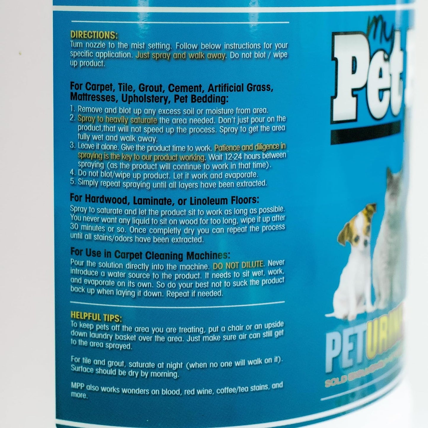 - Pet Stain & Odor Remover (Starter Pack: 32Oz Quart & One Gallon)