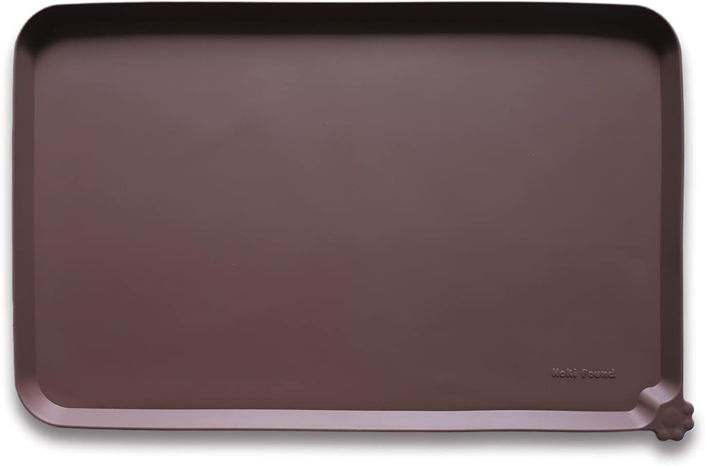 Silicone Pet Food Mats Tray - Non Slip Pet Dog Cat Bowl Mats Placemat - Dog Pet Cat Feeding Mat - Waterproof Dog Cat Food Mats -Pet Water Mats for Carpet - Pecan