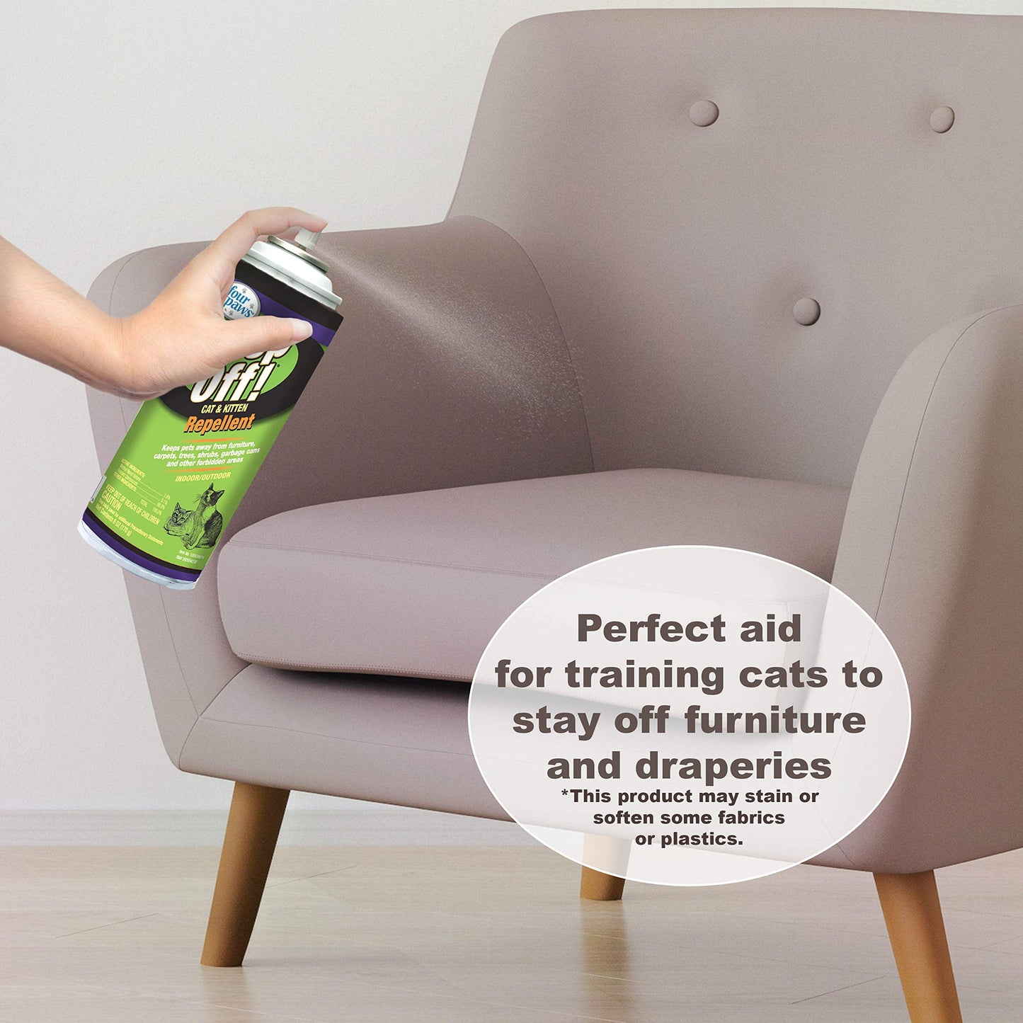 Four Paws Keep off Cat and Kitten Repellent: 24-Hour Protection for Indoors and Outdoors