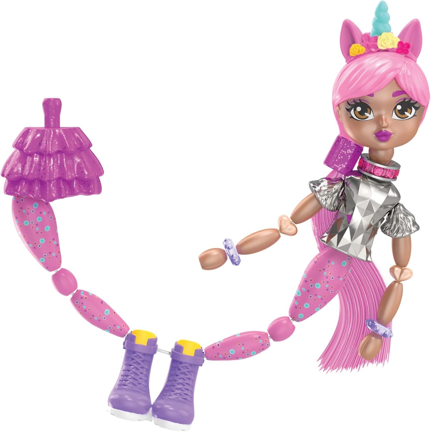 Twisty Girlz, Glitzy Bitsy Transforming Doll to Collectible Bracelet with Mystery, for Kids Aged 4 and Up