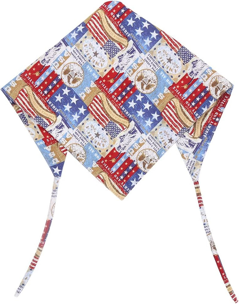 American Flag Dog Bandana USA Triangle Bibs Scarf Reversible Accessories for Dogs Pets Cat