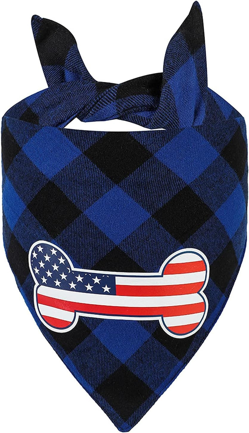 Dog Bandana Christmas Classic Plaid Pet Scarf Triangle Bibs Kerchief Merry Christmas Bandanas for Small Medium Dogs Pets