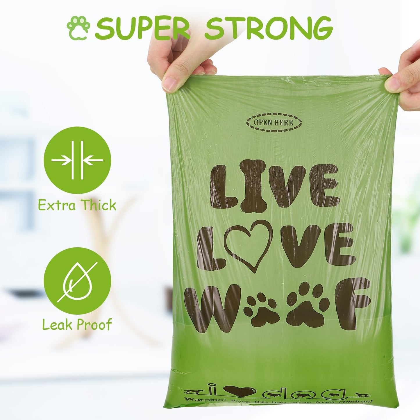 Dog Poop Bags, 480 Counts Poop Bags for Dogs, Extra Thick and Leak-Proof Scented Dog Waste Bags Refill Rolls with Dispenser(24 Rolls)1