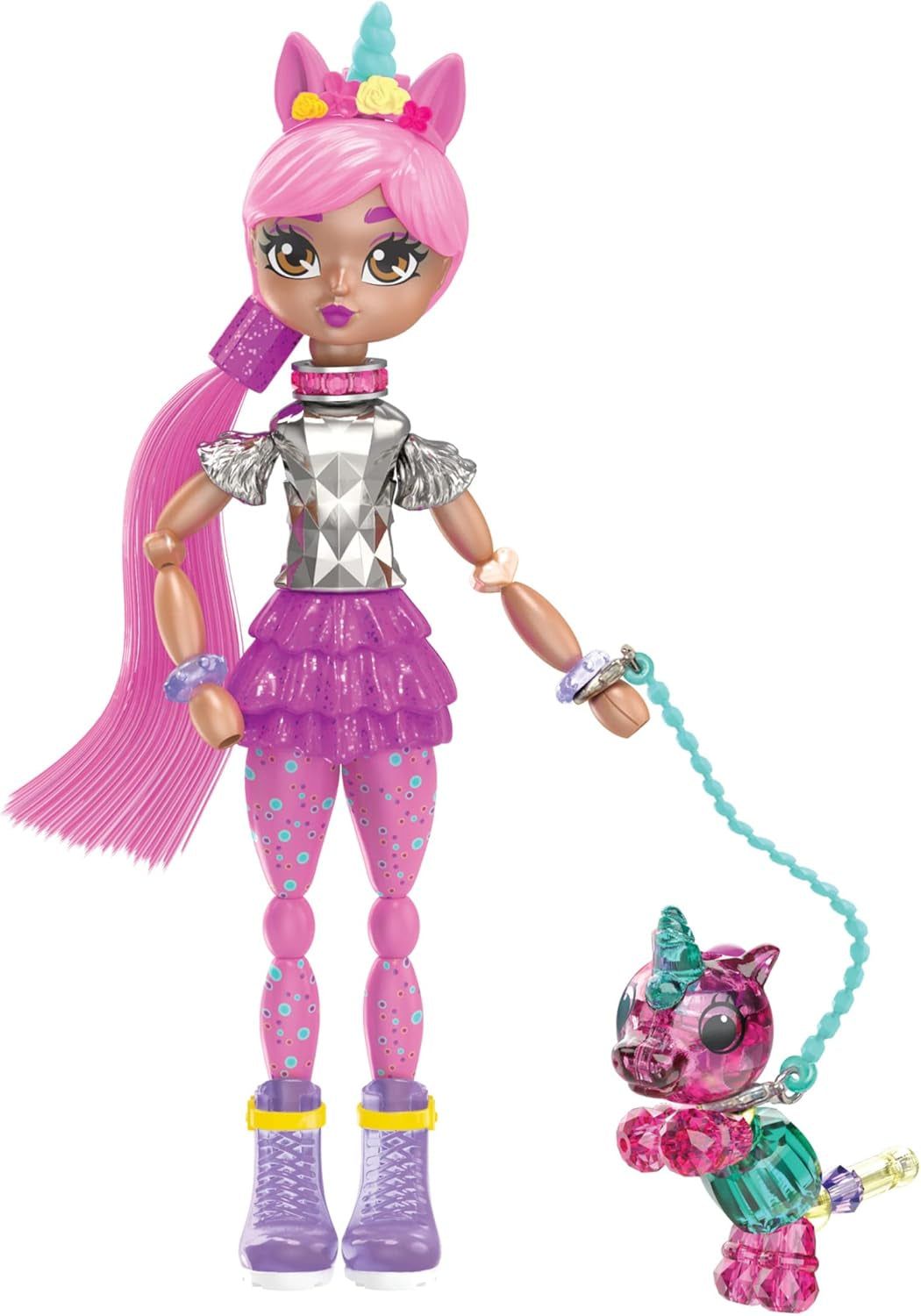 Twisty Girlz, Glitzy Bitsy Transforming Doll to Collectible Bracelet with Mystery, for Kids Aged 4 and Up