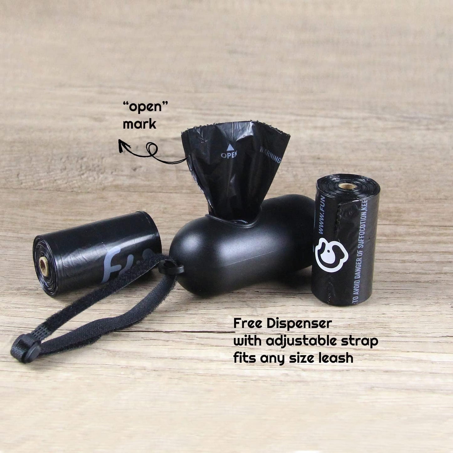 Scented Dog Poop Bag, Eco Friendly Poop Bags,360 Counts Dog Poop Bags with Dispenser,Black Dog Bags for Poop