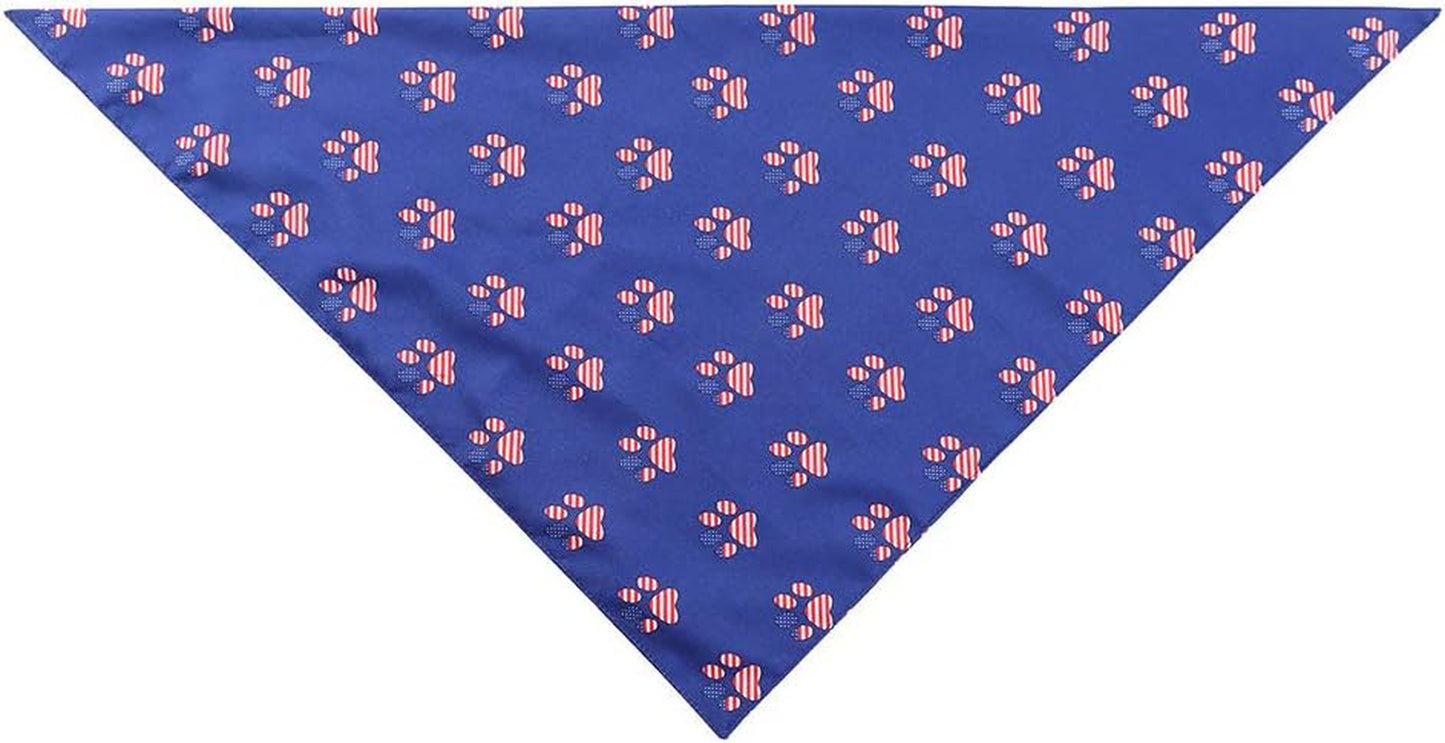 American Flag Dog Bandana USA Flag Accessories Decoration for Small and Medium Dogs Cats (Paw)