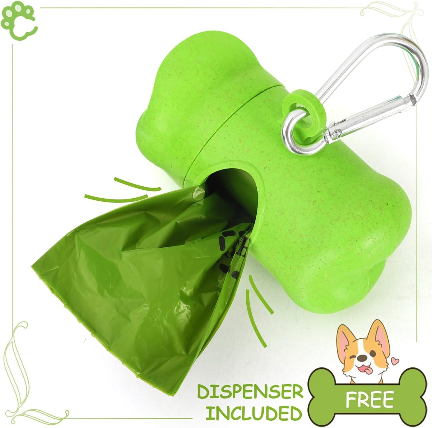 Dog Poop Bags, 480 Counts Poop Bags for Dogs, Extra Thick and Leak-Proof Scented Dog Waste Bags Refill Rolls with Dispenser(24 Rolls)1