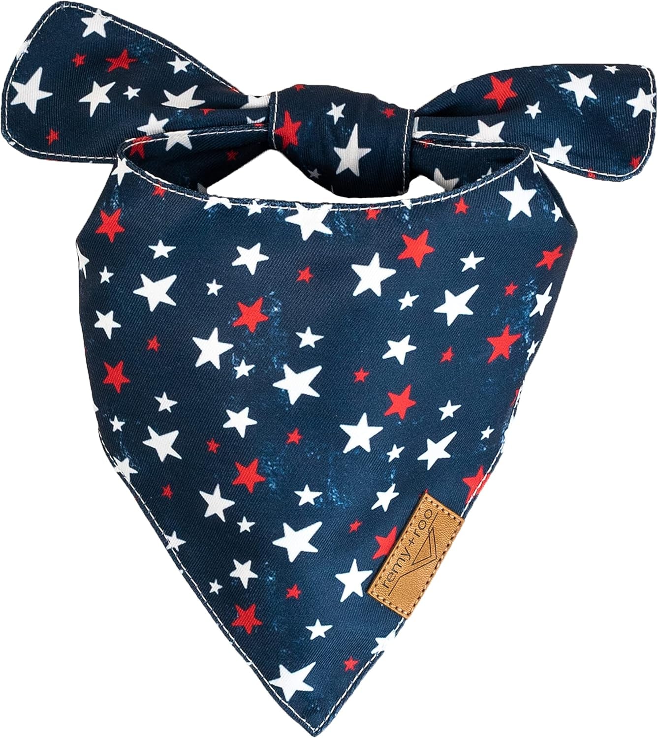 Dog Bandanas - 2 Pack | Stars+Stripes Set | Premium Durable Fabric | Unique Shape | Adjustable Fit | Multiple Sizes Offered (XL)