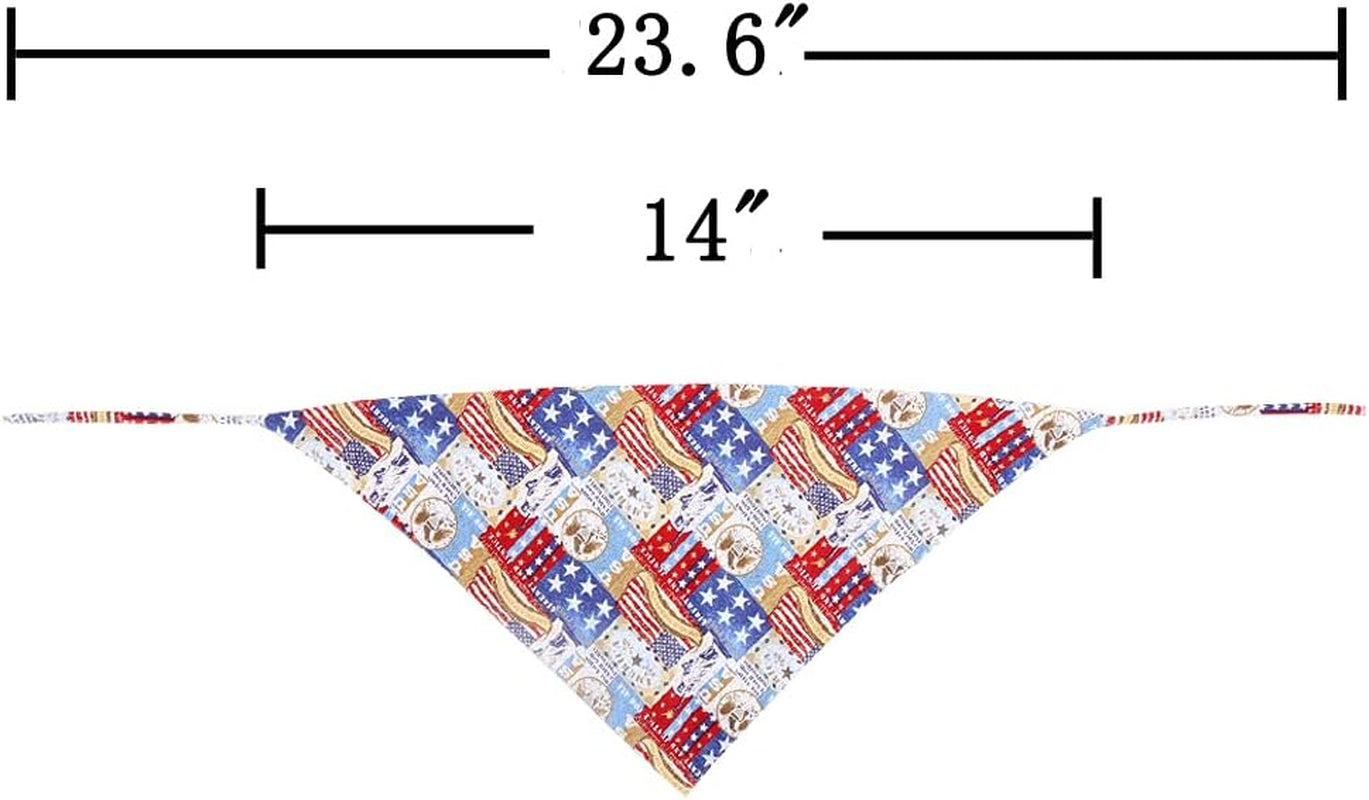American Flag Dog Bandana USA Triangle Bibs Scarf Reversible Accessories for Dogs Pets Cat