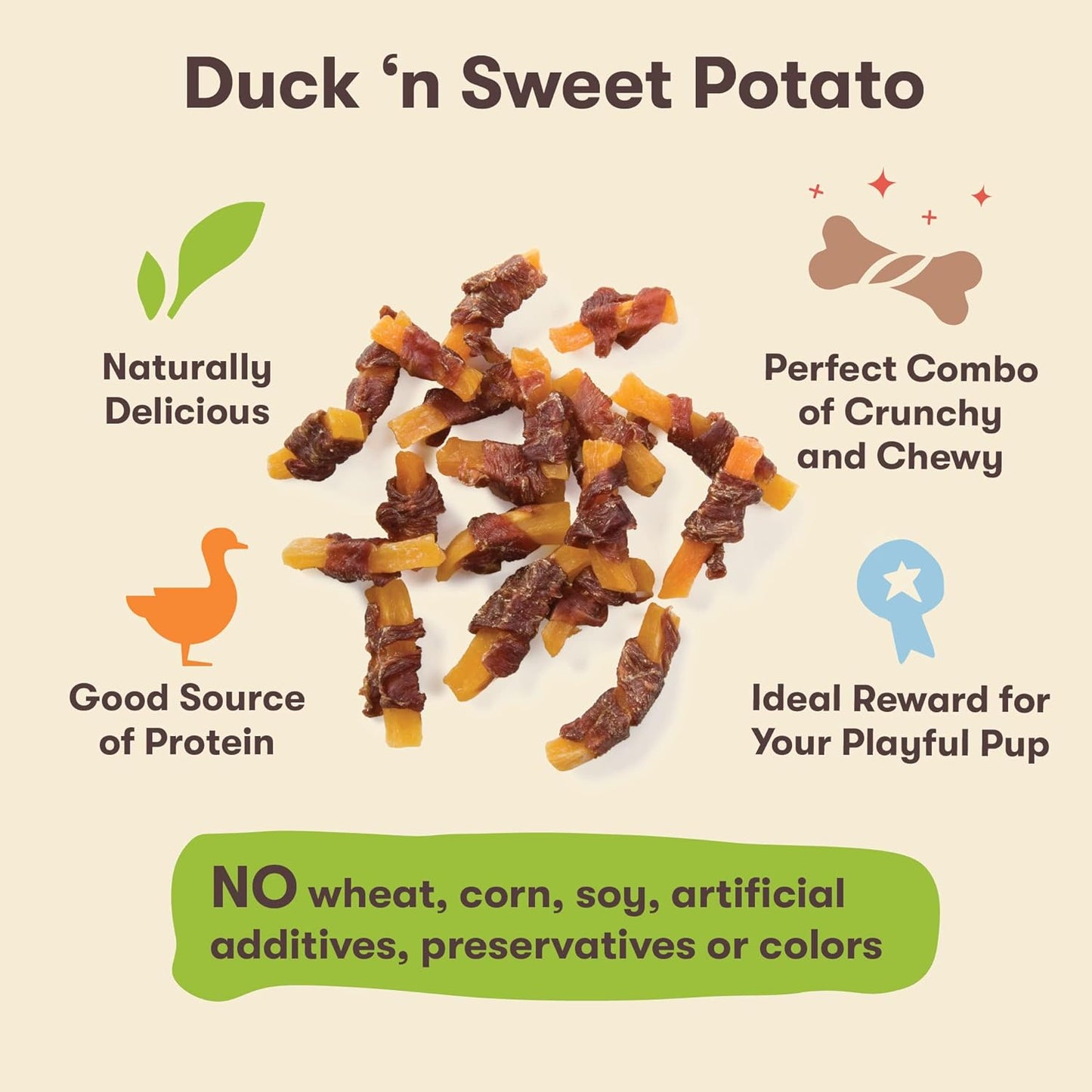 Sweet Potato Chews Jerky Dog Treats - 16 Ounce