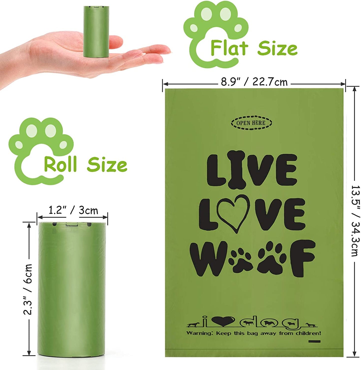 Dog Poop Bags, 480 Counts Poop Bags for Dogs, Extra Thick and Leak-Proof Scented Dog Waste Bags Refill Rolls with Dispenser(24 Rolls)1