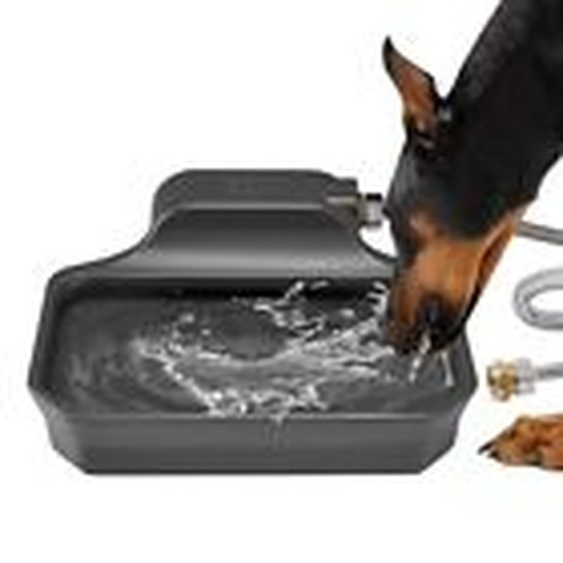 Automatic Dog Water Dispenser, 1 Gallon Dog Water Bowl for Outdoor, Extra Gray