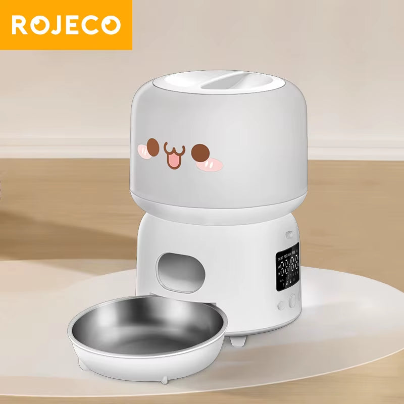 Automatic Cat Feeder 3L Smart Pet Food Dispenser Button Automatic Dog Feeder for Cats Pets Remote Control Feeding Supply
