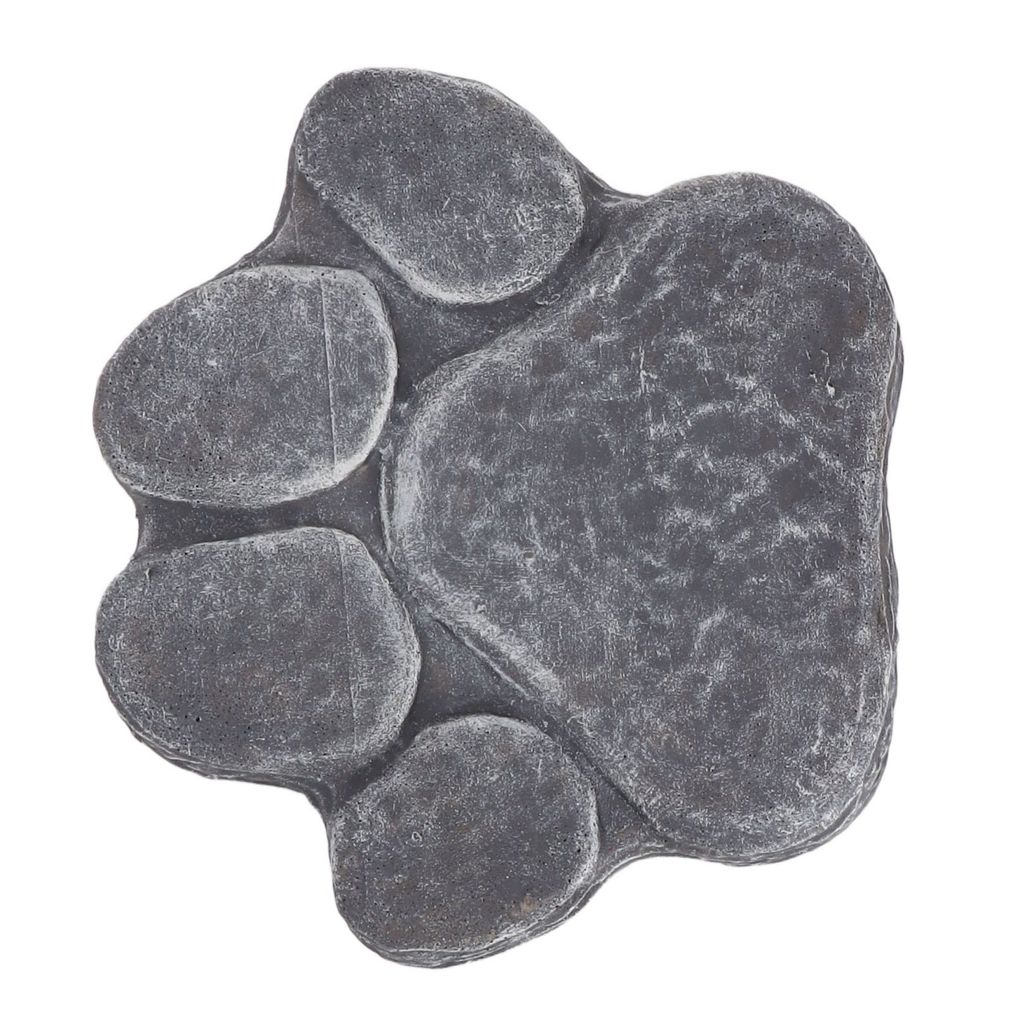 Dog Pawprint Memorial Stone DIY Lettering Dog Grave Marker Pet Monument for Outdoor Lawn Patio Rock Grey