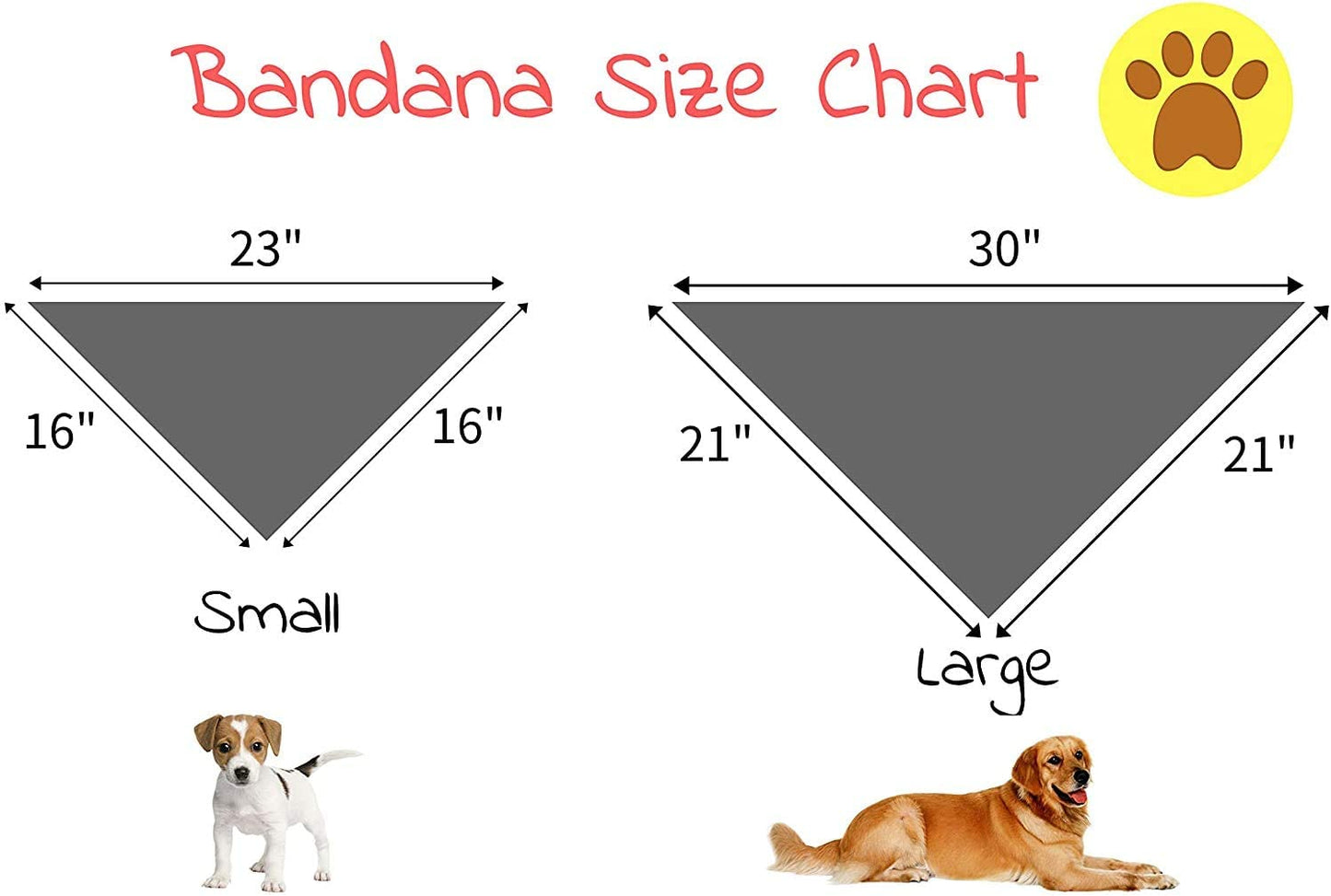 Dog Bandana for Boy Girl Small Medium Large Dogs, Comfortable Dog Bibs Scarf, Adjustable Square Dog Kerchief