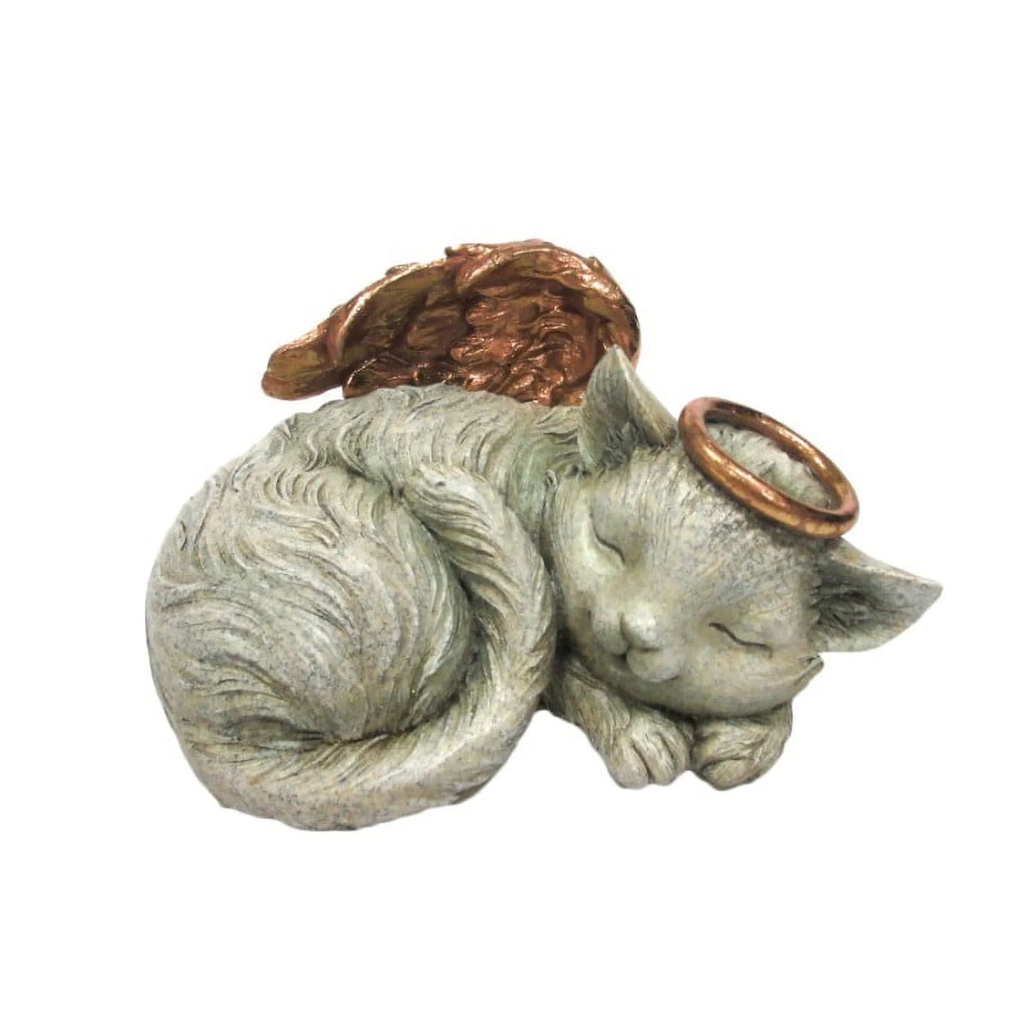 , Pet Memorial Angel Cat Sleeping Cremation Urn, Memorial Statue Bottom Load, 30 Cubic Inch