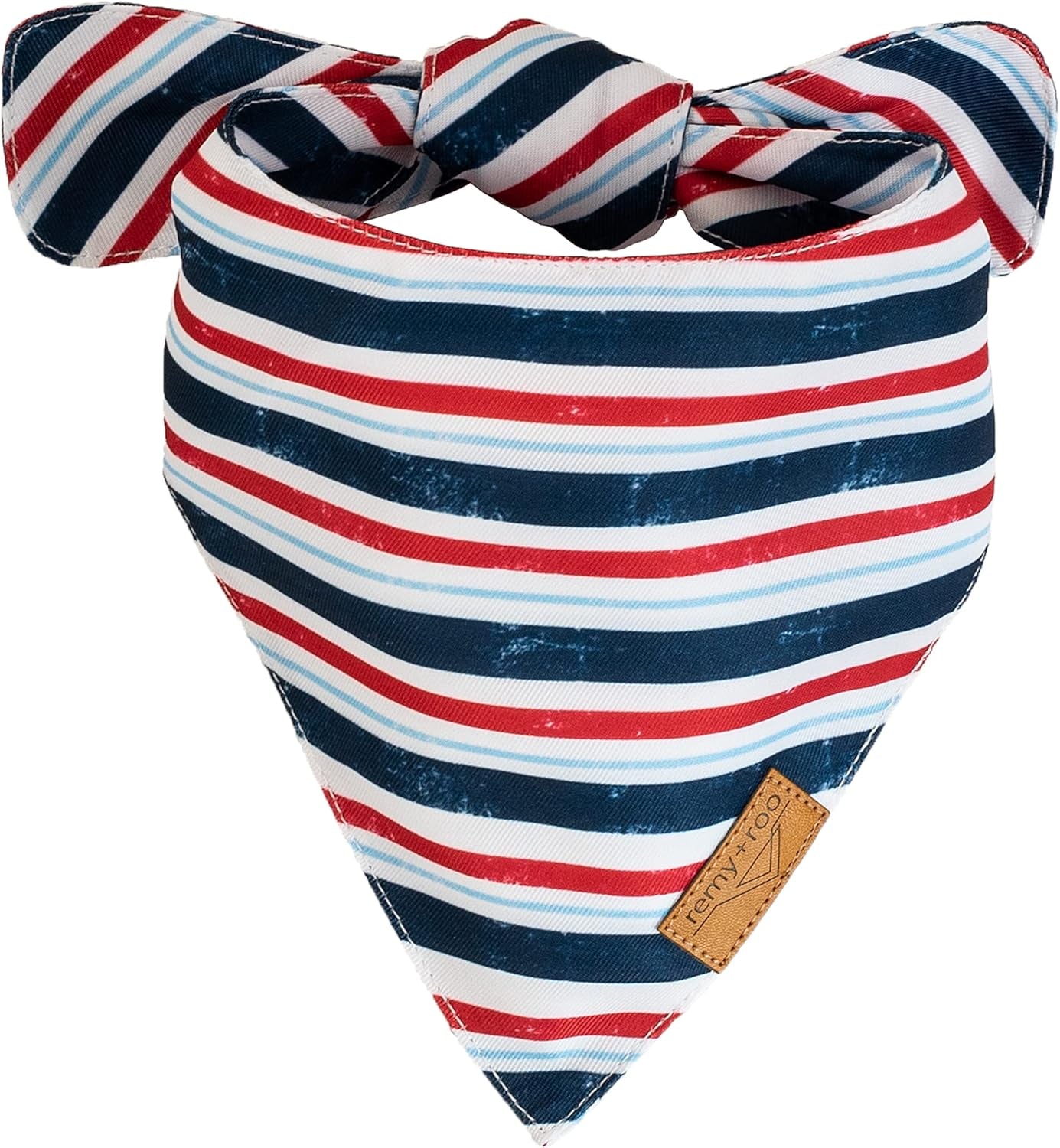 Dog Bandanas - 2 Pack | Stars+Stripes Set | Premium Durable Fabric | Unique Shape | Adjustable Fit | Multiple Sizes Offered (XL)
