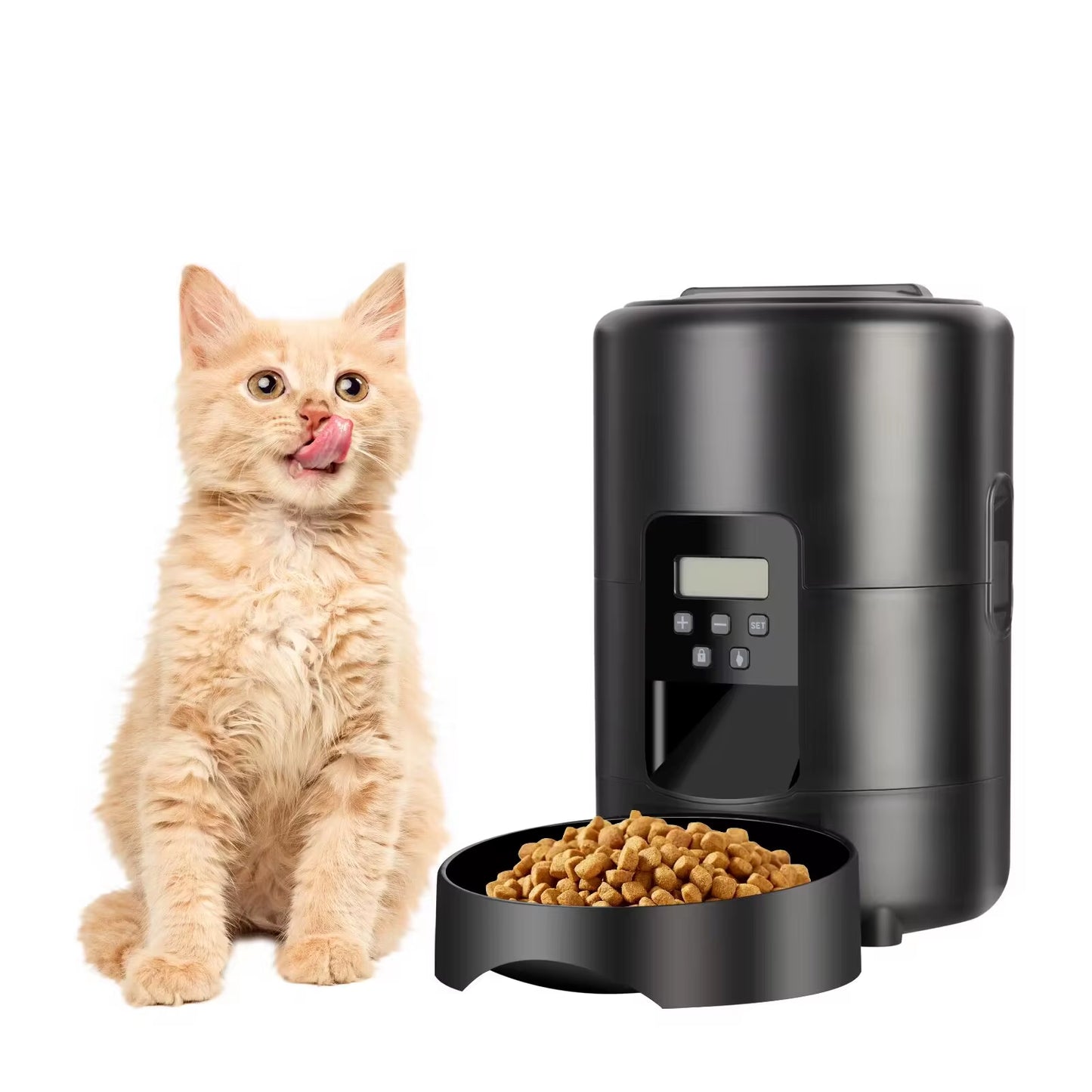 2L Tuya APP Automatic Pet Feeder Button Version Auto Cat Food Dispenser Smart Control Pet Feeder for Cats Dog Dry Food Bowl