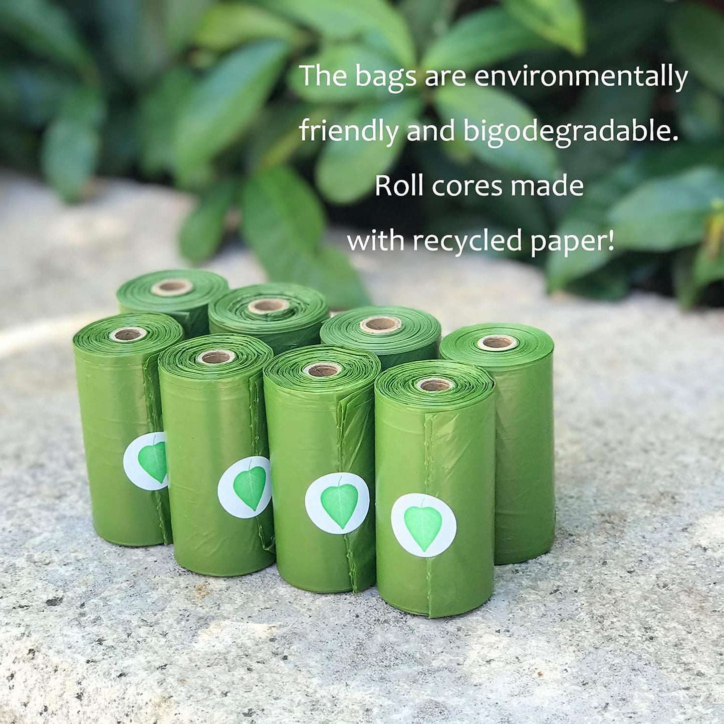 Dog Poop Bags, Extra Thick and Strong Poop Bags for Dogs, Leak Proof Dog Bags, Each Doggie Poop Bags Measures 9 X 13 Inches, 15 Dog Waste Bags per Roll (24 Rolls/360 Bags) Navy Green