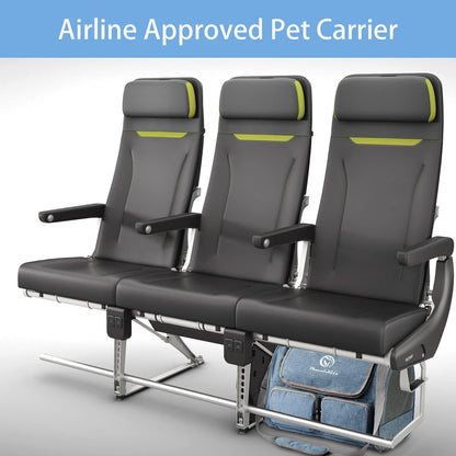 Small Pet Carrier for Cat - Cat Carrier Airline Approved under Seat - TSA Approved Pet Carrier Mesh Window,Dog Airplane Carrier,Portable Soft Cat Transport Carrier,Black