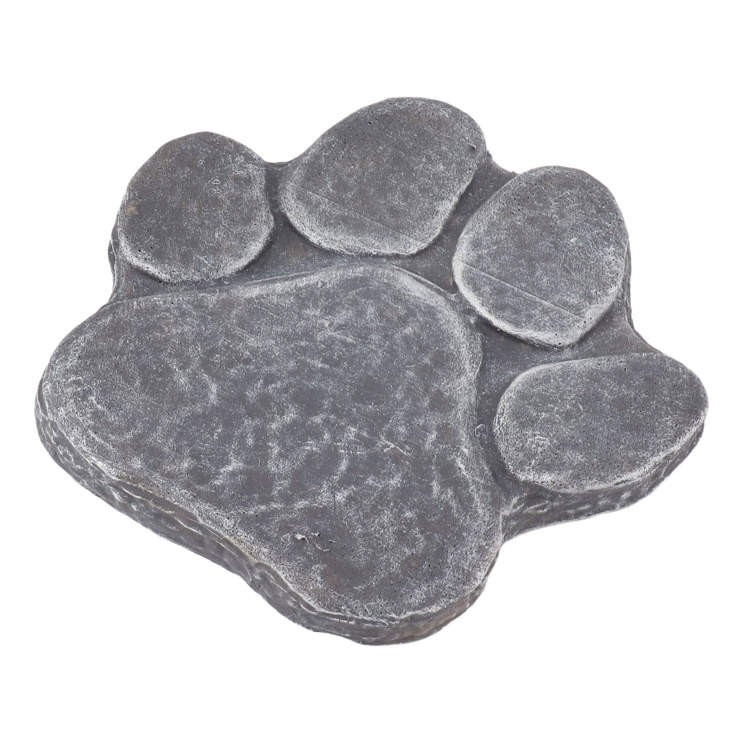 Dog Pawprint Memorial Stone DIY Lettering Dog Grave Marker Pet Monument for Outdoor Lawn Patio Rock Grey