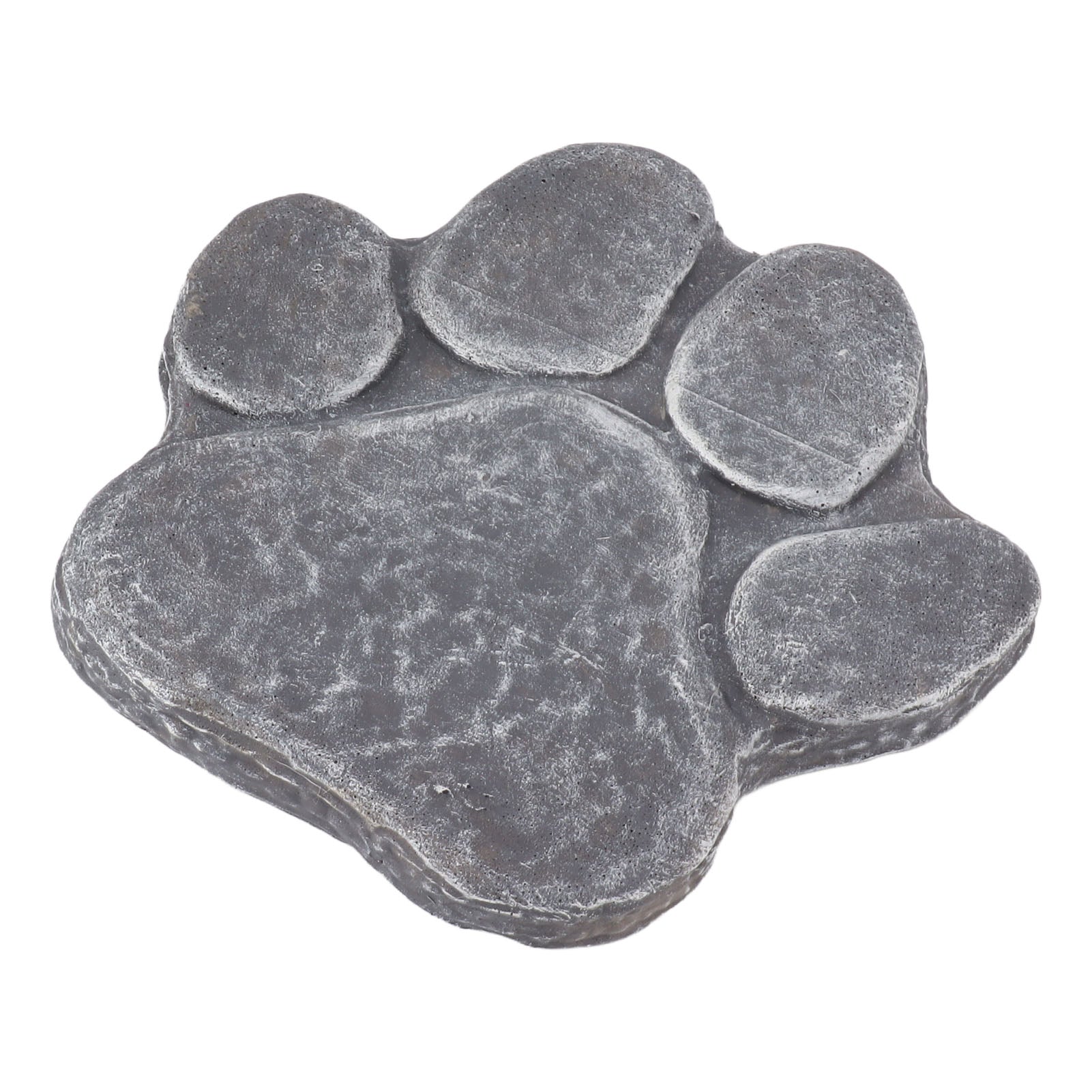 Dog Pawprint Memorial Stone DIY Lettering Dog Grave Marker Pet Monument for Outdoor Lawn Patio Rock Grey