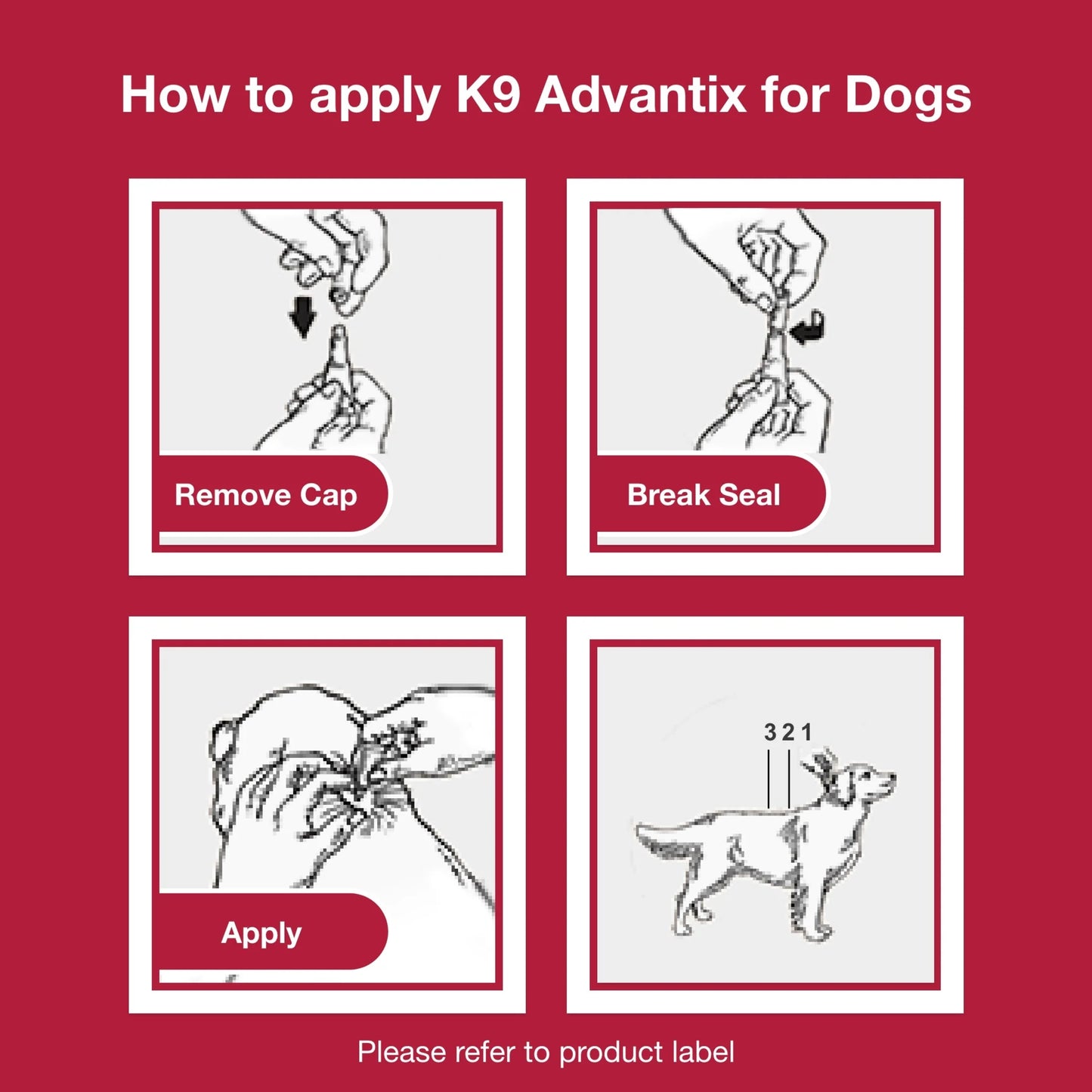 (3 Pack)  Flea, Tick & Mosquito Prevention for Extra Large Dogs over 55 Lbs., 2-Monthly Treatments