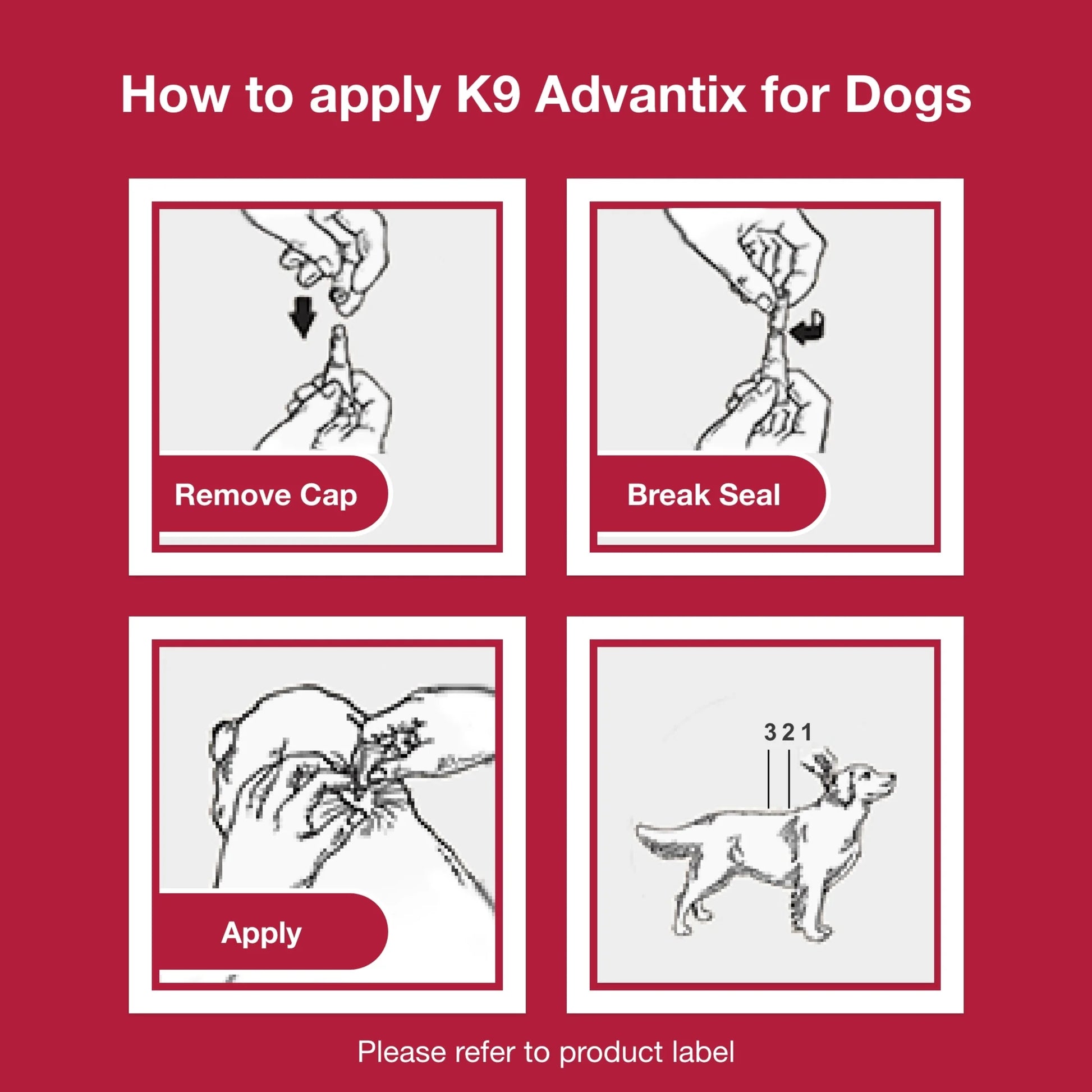 (3 Pack)  Flea, Tick & Mosquito Prevention for Extra Large Dogs over 55 Lbs., 2-Monthly Treatments