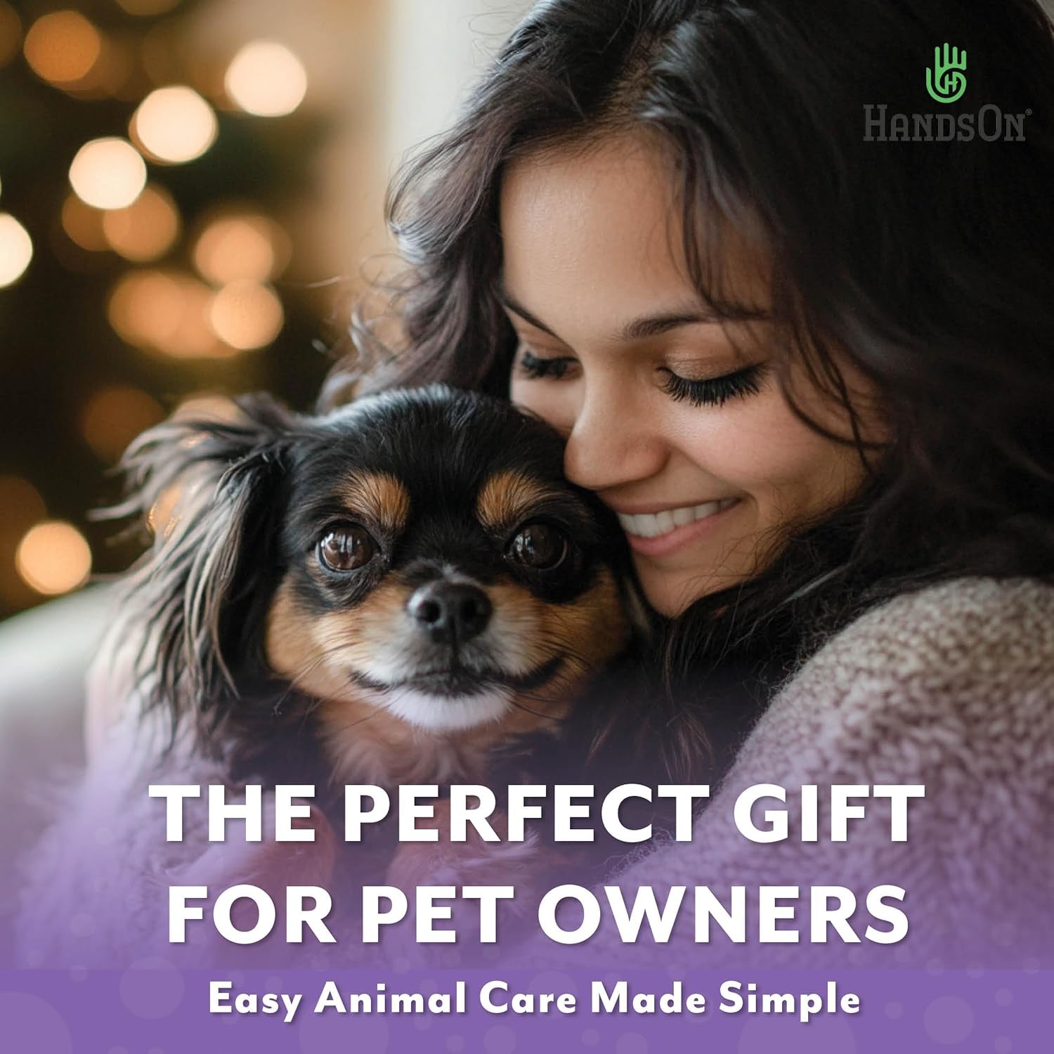 Pet Grooming Gloves - Patented #1 Ranked, Award Winning Shedding, Bathing, & Hair Remover Gloves - Gentle Brush for Cats, Dogs, and Horses (Mono Purple, X-Large)