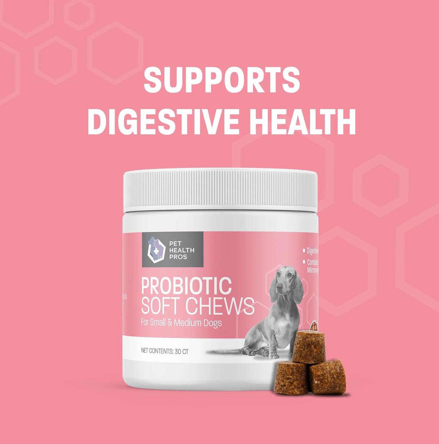 Dog Probiotic Chews for Dogs - Support Healthy Digestion Dog Probiotics and Digestive Enzymes for Gut Health for Dogs - for Traveling, Kenneling and Training - Large/Giant Dog