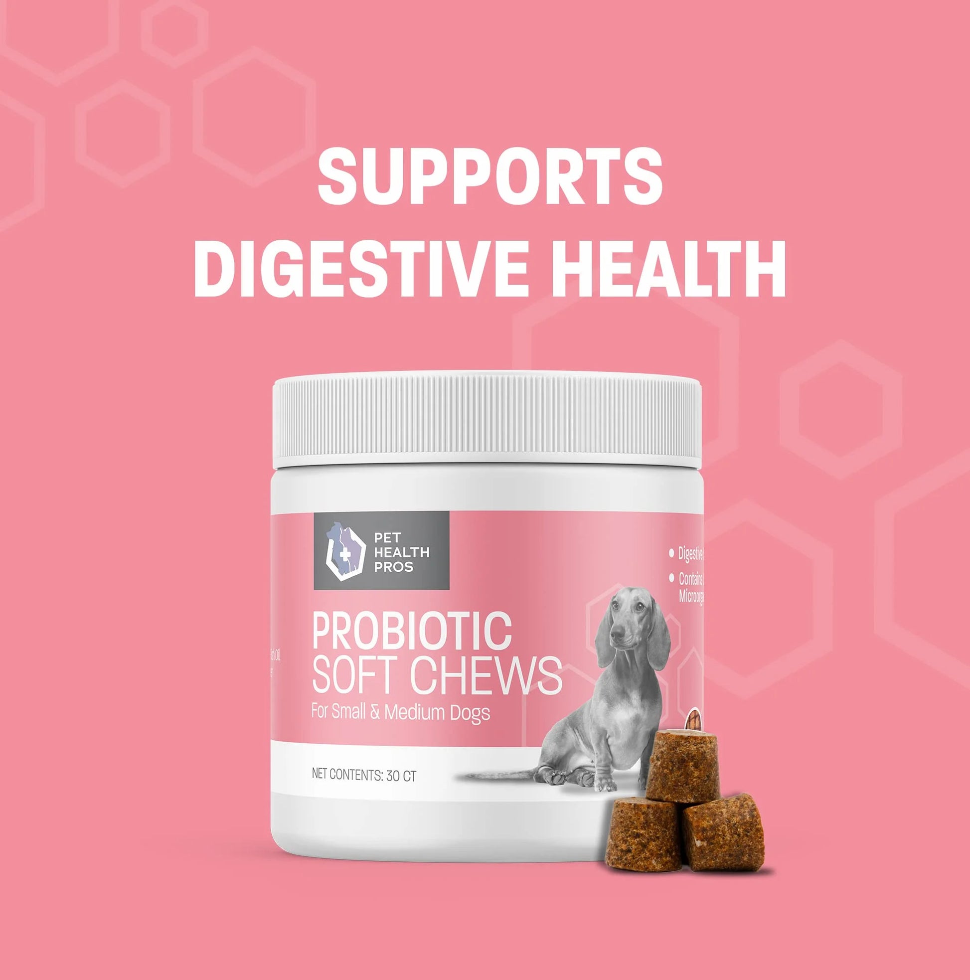 Dog Probiotic Chews for Dogs - Support Healthy Digestion Dog Probiotics and Digestive Enzymes for Gut Health for Dogs - for Traveling, Kenneling and Training - Large/Giant Dog