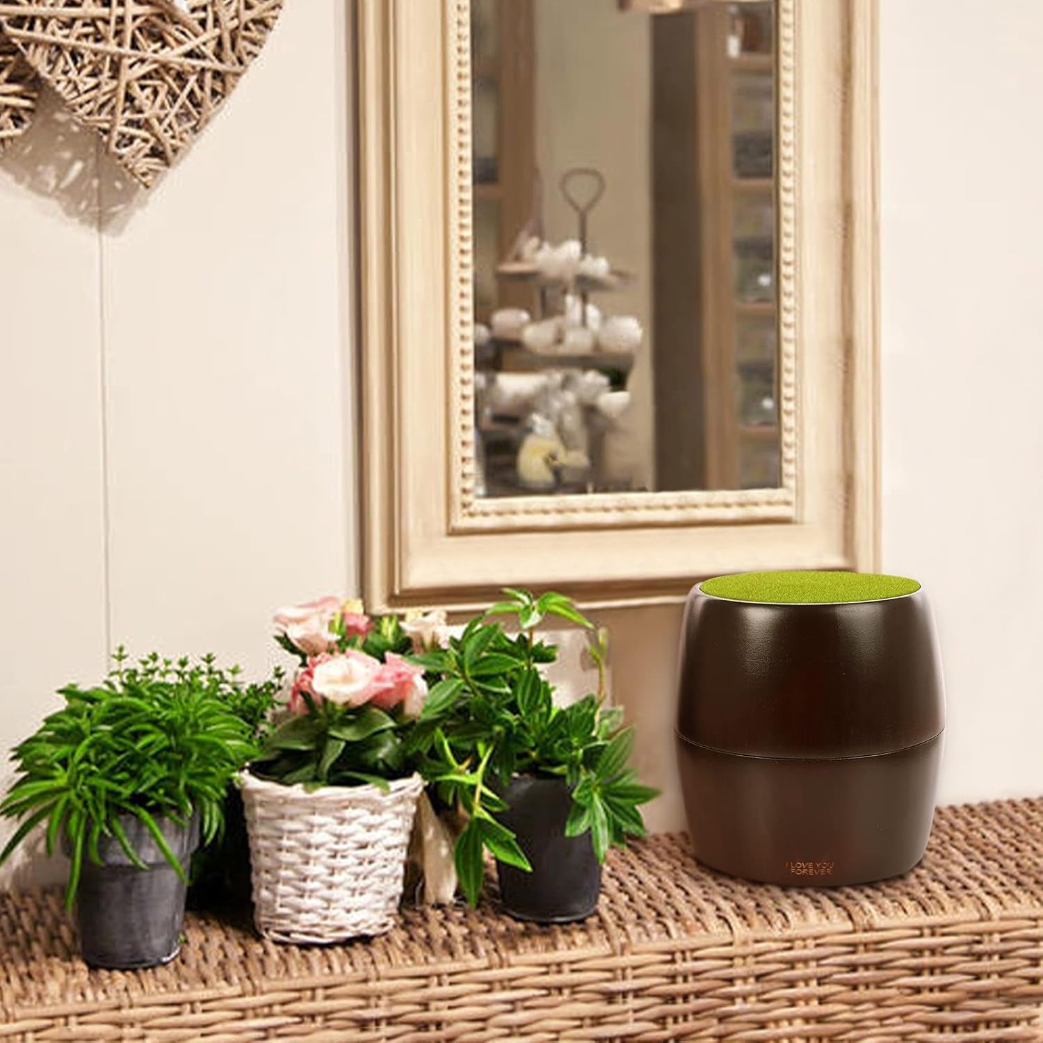 Round Natural Wood Pet Memorial Urn for Ashes,Dog Memorial Keepsake Box for Pet Lovers,Wooden Burial Urns Box for Small Medium Cats Dogs,Small Animal Funeral Cremation Urns,Funerary Caskets Supplies