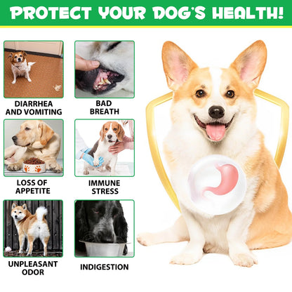 Probiotics with Enzymes Chewable Tablets for Dogs, 180P*2 Peking Duck Flavor - Supports Flora & Digestive Health | Relief from Constipation, Allergies - Digestive and Immune Support