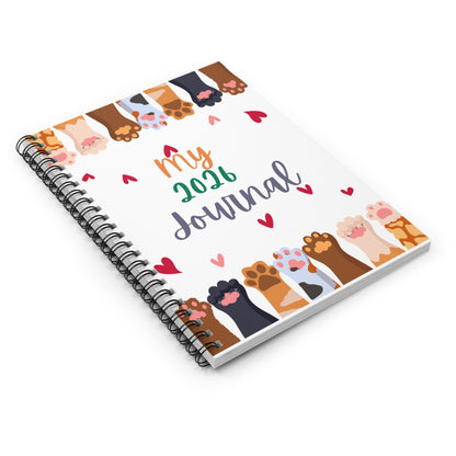 Colorful Pet-Themed Spiral Notebook - 2026 Planner, Pet Lover Journal, Cute Stationery, Gift for Friends, Trendy School Supplies