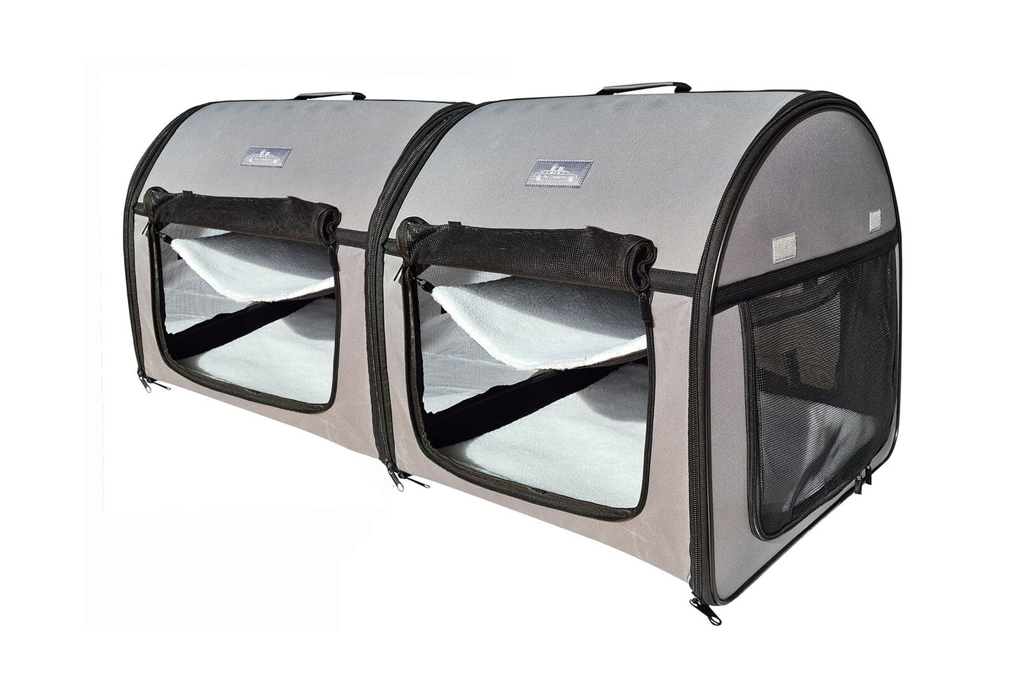 Soft Dog Cat Crate the Portable 2-In-1 Double Travel Kennel Tube Carrier for ...