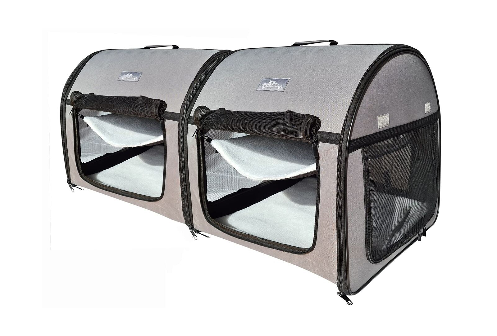 Soft Dog Cat Crate the Portable 2-In-1 Double Travel Kennel Tube Carrier for ...