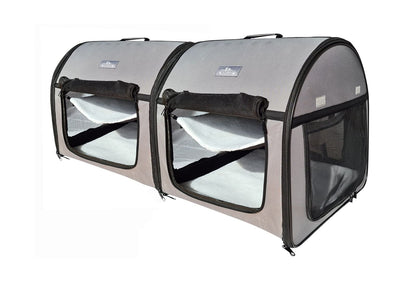 Soft Dog Cat Crate the Portable 2-In-1 Double Travel Kennel Tube Carrier for ...