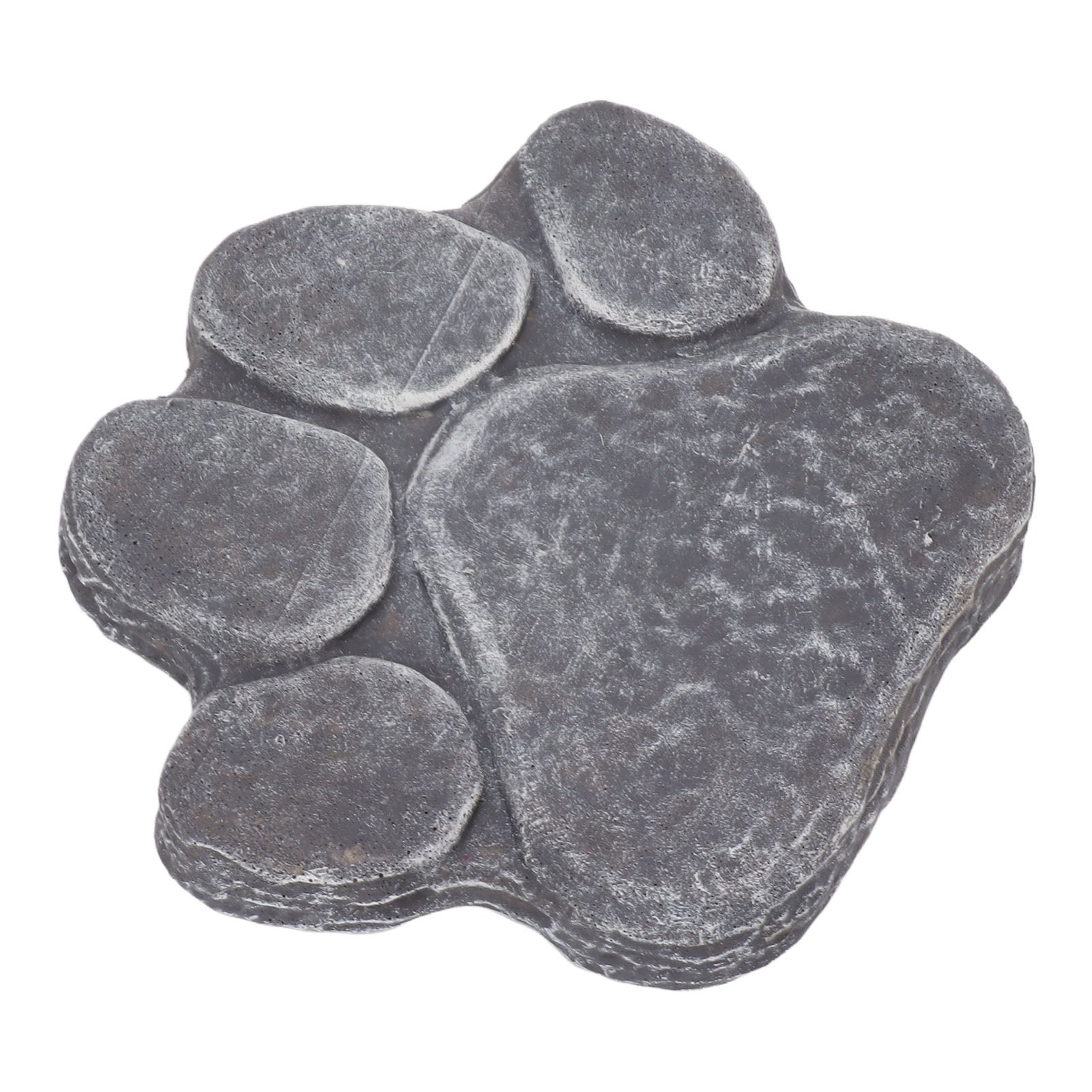 Dog Pawprint Memorial Stone DIY Lettering Dog Grave Marker Pet Monument for Outdoor Lawn Patio Rock Grey