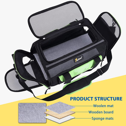 Pet Carrier for Small Dogs, Dog Carrier, Cat Kennel, Airline Approved Dog Cat Pet Travel Carrier, Soft- Sided Pet Travel Carrier for Cats Dogs, Portable Foldable Pet Bag Green and Black