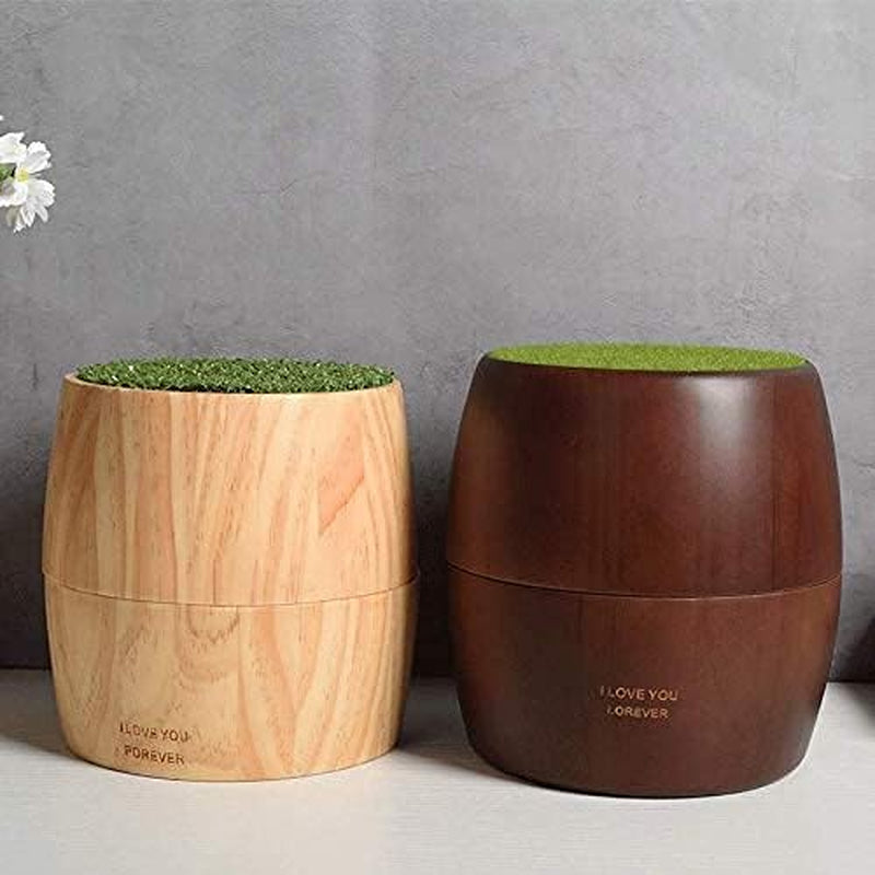 Round Natural Wood Pet Memorial Urn for Ashes,Dog Memorial Keepsake Box for Pet Lovers,Wooden Burial Urns Box for Small Medium Cats Dogs,Small Animal Funeral Cremation Urns,Funerary Caskets Supplies