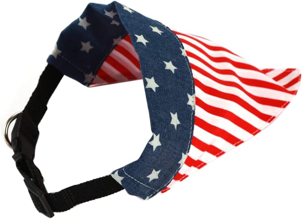 USA Flag Dog Bandana with Buckle,American Flags Dog Bandana Pet Scarfs,4Th of July Independence Day Pet Decorations (Large)