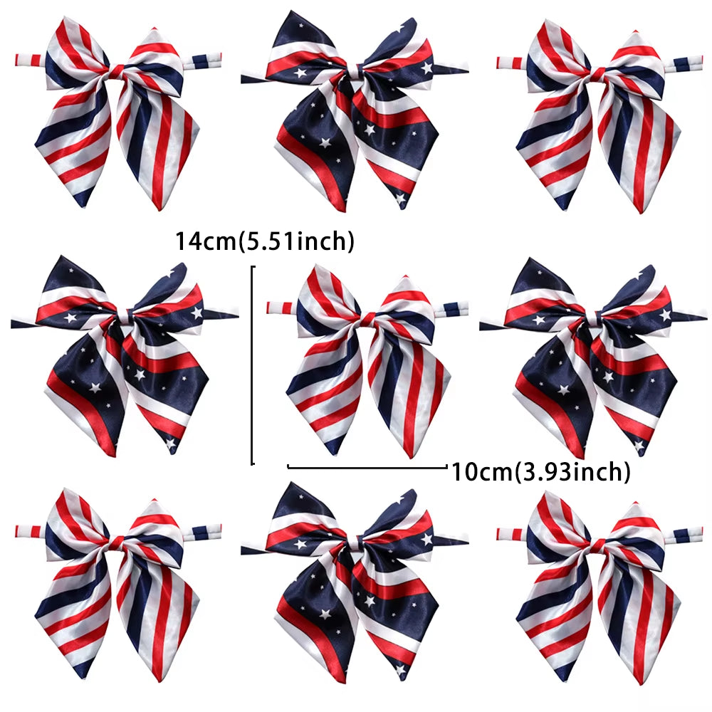 New 40Px Dog Bandana 4Th July Pet Products Small-Middle Bandanas Scarf Small Dogs Cats Puppy Bibs for American Independence Day