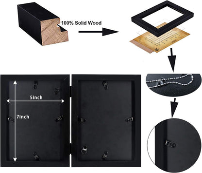 Pet Memorial Picture Frame - Solid Wood Dog Picture Frame and Dog Memorial Gifts - Pet Loss Gifts Dog Rememberance Frame Dog Frame Keepsake with Tomorrow Start without Me Poem (Black)