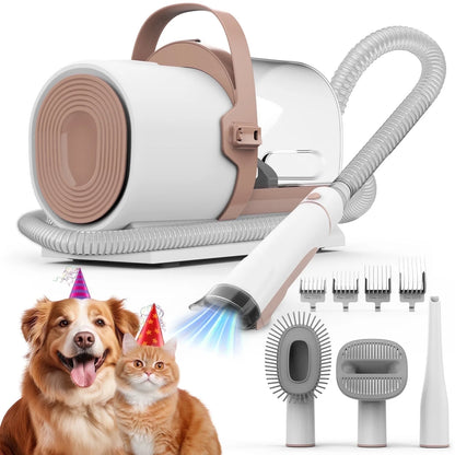 PG50 5 in 1 Dog & Cat Grooming Vacuum, Clippers Kit with Accessories