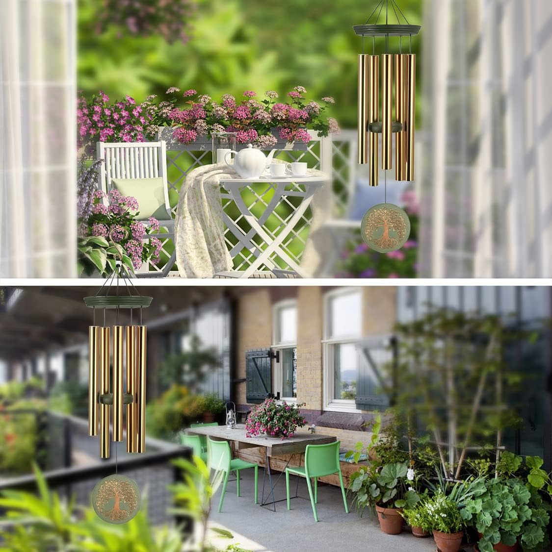 Windchimes for Outside,Large Memorial Wind Chimes for Loss of Loved One Engrave Tree of Life,Sympathy Wind Chimes for Outside, Gifts for Mother,Garden Home Yard Hanging Decor