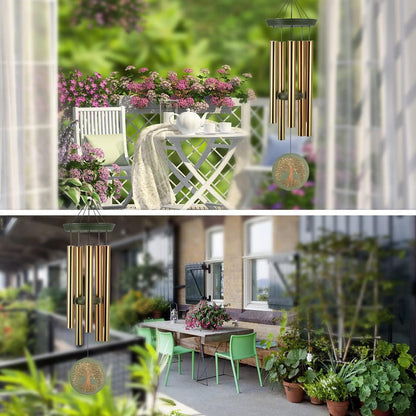 Windchimes for Outside,Large Memorial Wind Chimes for Loss of Loved One Engrave Tree of Life,Sympathy Wind Chimes for Outside, Gifts for Mother,Garden Home Yard Hanging Decor